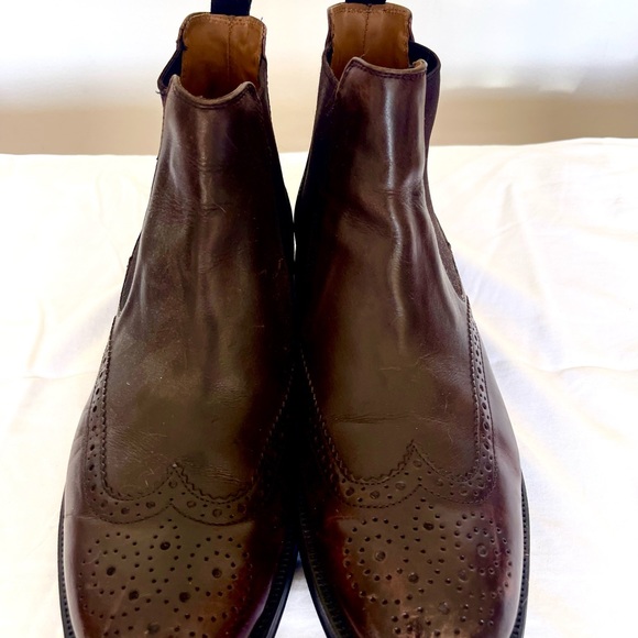 Chocolate Brown Leather Chelsea Boots - Picture 2 of 3